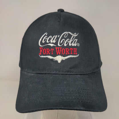 Coca-Cola Fort Worth Slideback Hat Black One Size Adjustable Embroidered BIG X