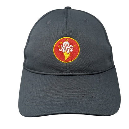 Ono Gelato Ice Cream Fitted Hat Gray S/M Embroidered Stretch 6 Panel