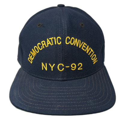 New Era Snapback Blue L Hat Democratic Convention NYC-92 Green Underbrim Poly