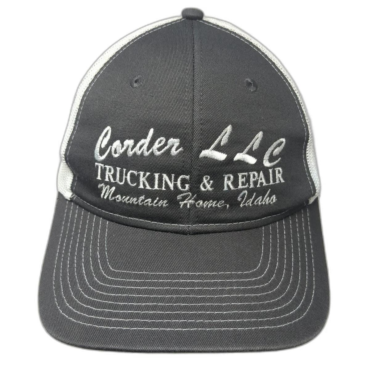 Port Authority Trucker Hat Gray One Size Corder LLC Trucking Repair Idaho Mesh