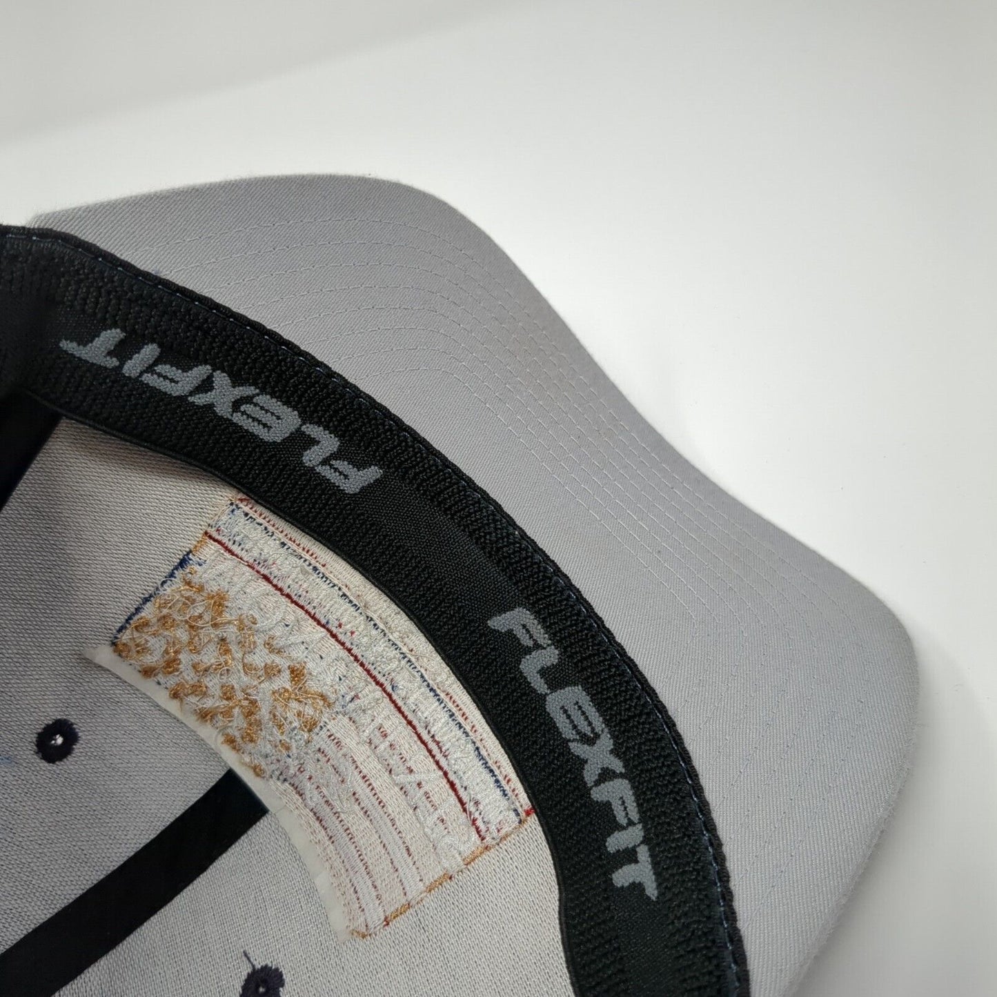 Liley Monuments Fitted Hat Gray Large American Flag Flexfit WearGuard