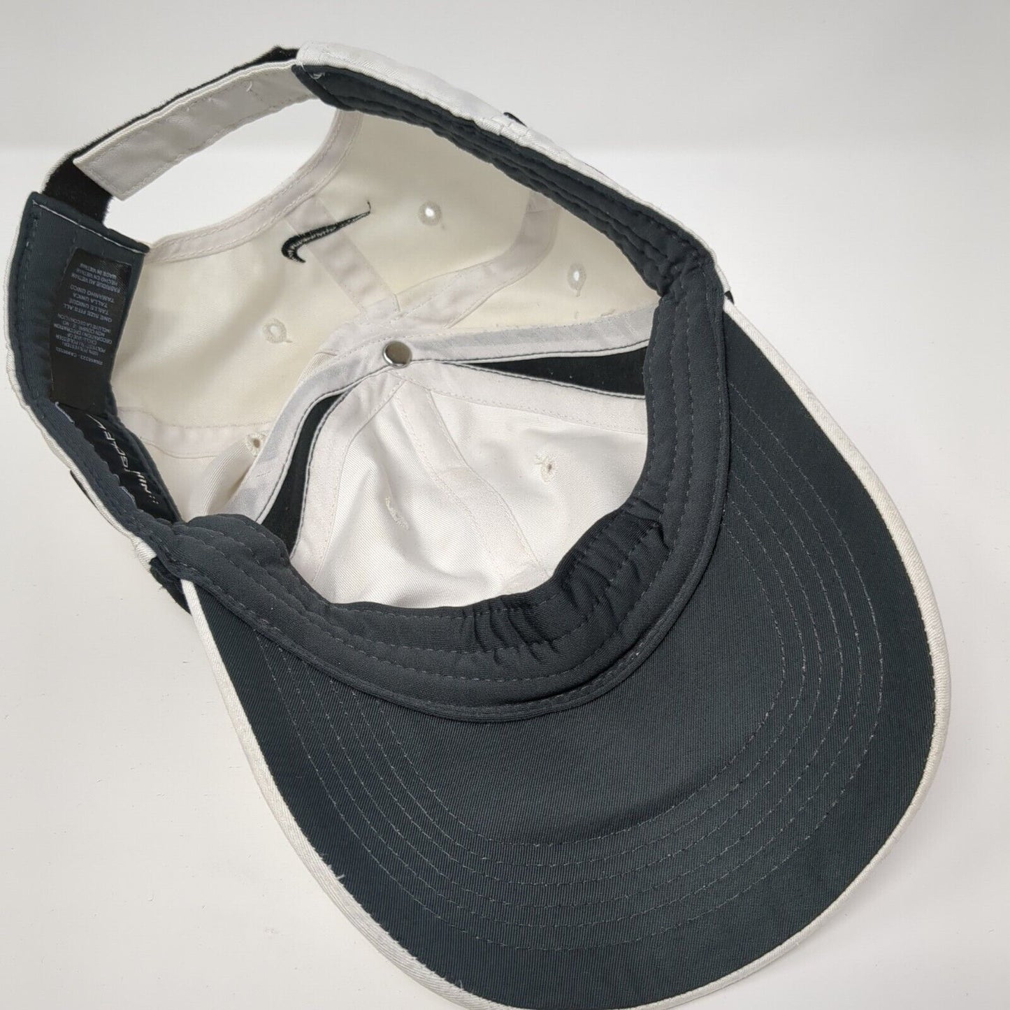 Nike One Strapback Golf Hat White One Size Embroidered Swoosh Adjustable