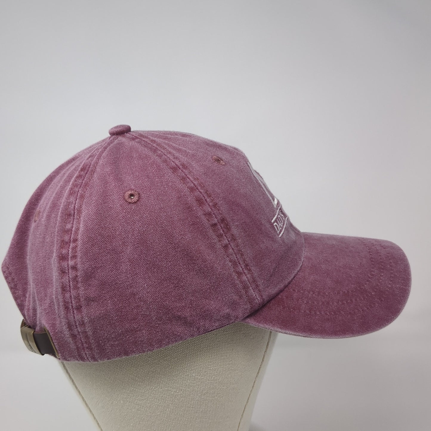 Dad's Weekend 2015 Slideback Hat Red One Size Leather Strap Adams