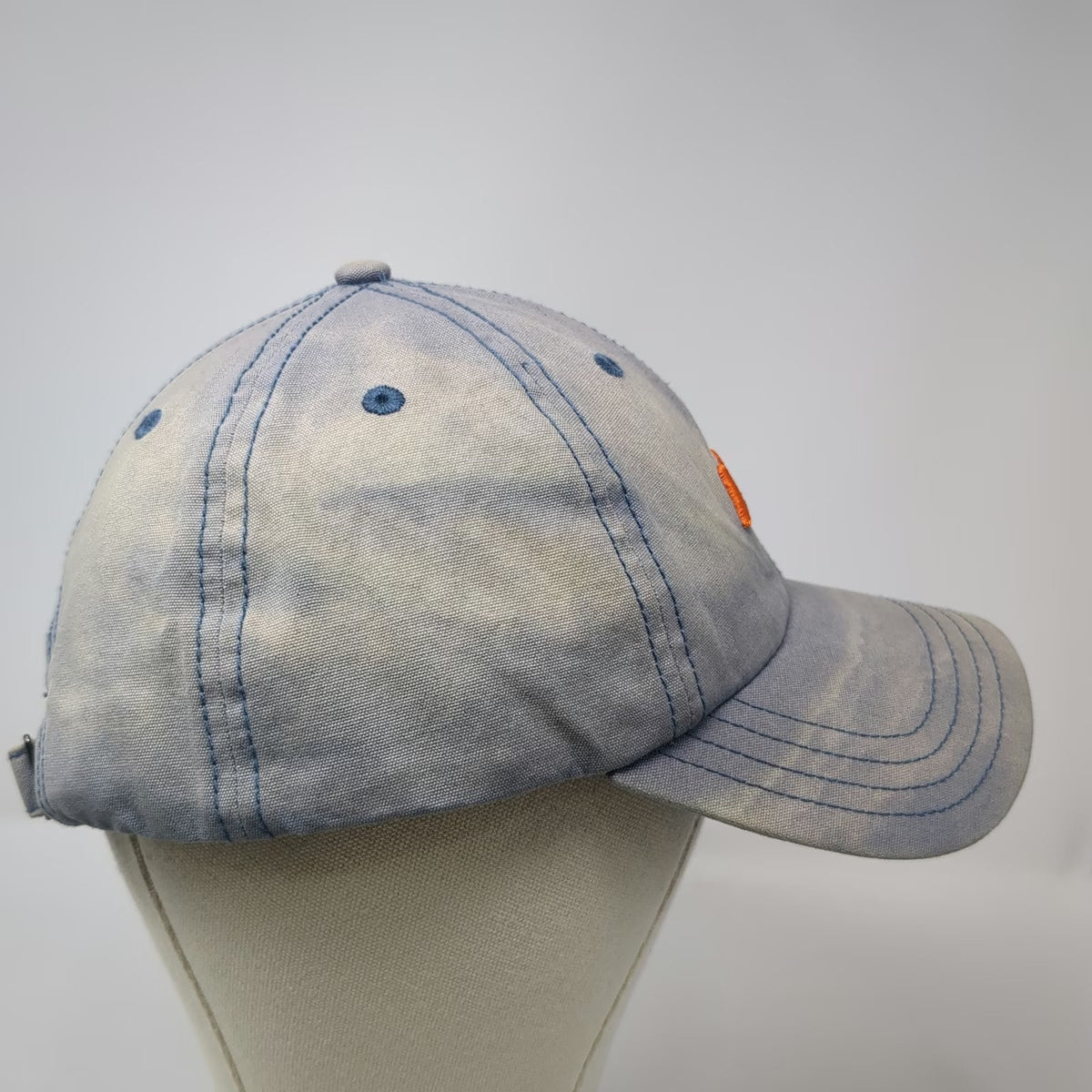 HOKA Baseball Cap Blue Orange One Size Adjustable Embroidered Cotton Logo Hat
