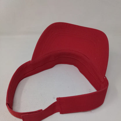 Unbranded Men's Strapback Sun Visor Hat Cap Red Adjustable Blank