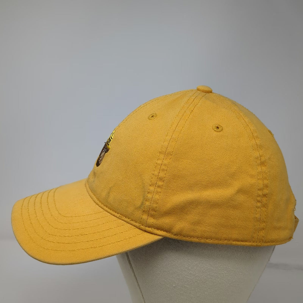 MAD Engine Smokey Bear Baseball Cap Yellow One Size Cotton Slideback Hat