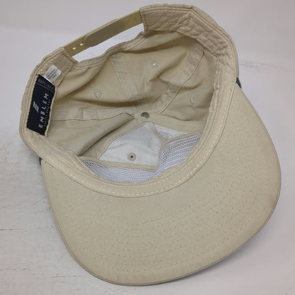 Emblem 5 Panel Beige One Size Hat Simmzy's California VW Bus Beach Eats Snapback