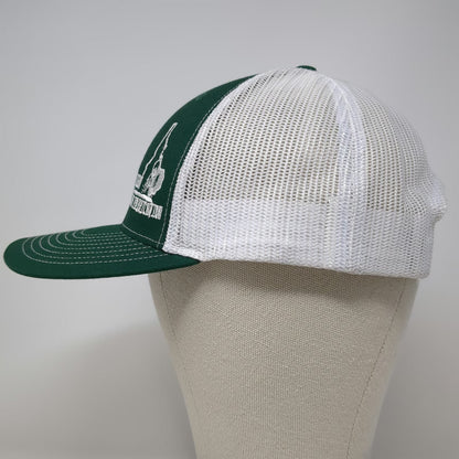 Richardson Trucker Hat Green White One Size Western Idaho Fabrication Snapback