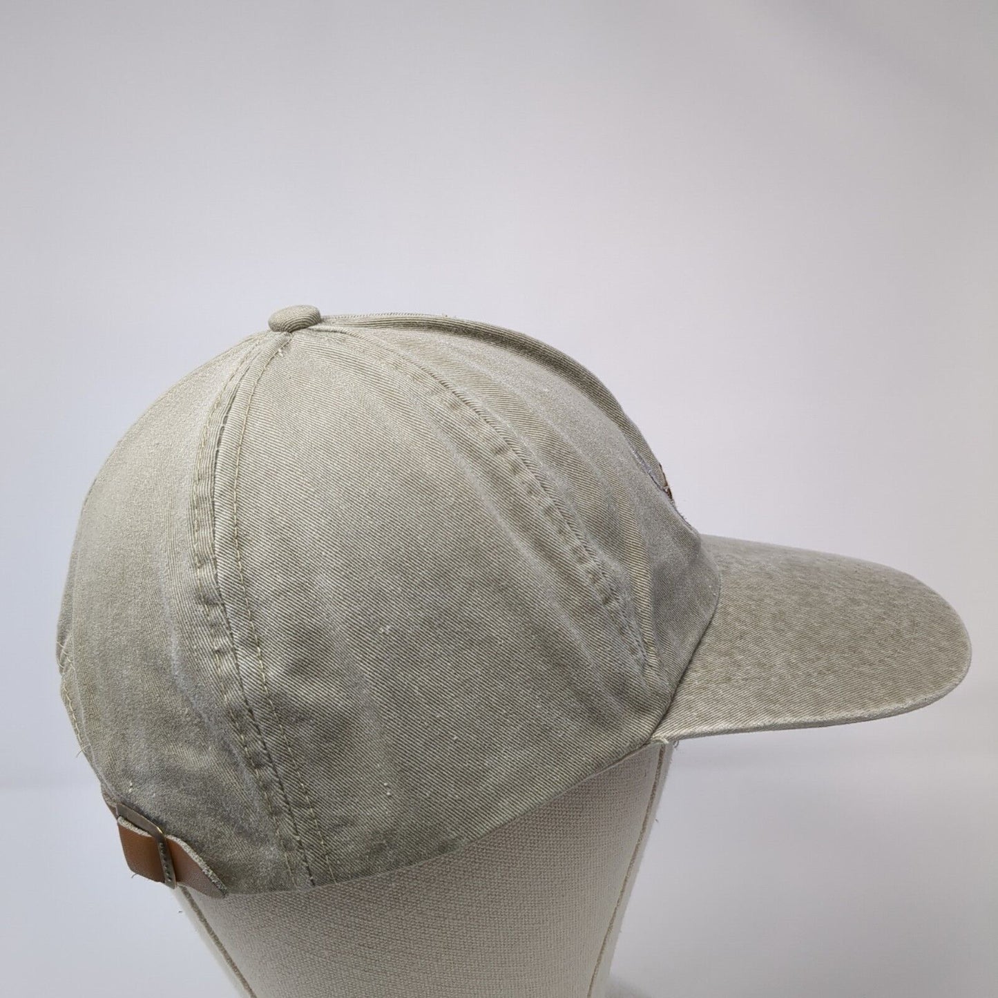 Unbranded Slideback Hat Tan One Size Solid Adjustable Leather Strap