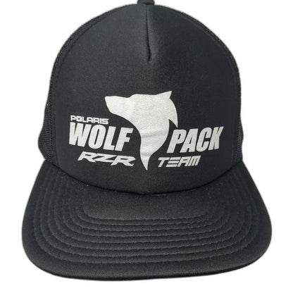 OTTO Trucker Hat Black OSFM Polaris Wolf Pack RZR Team Mesh Back Snapback Foam