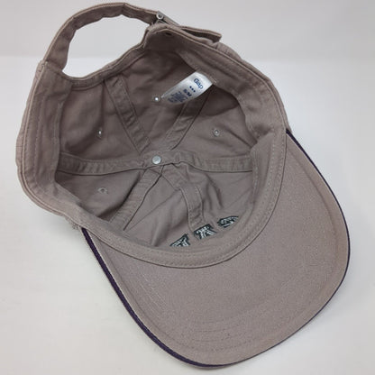 Gap Slideback Hat Brown S/M Embroidered Spell Out Adjustable 6 Panel