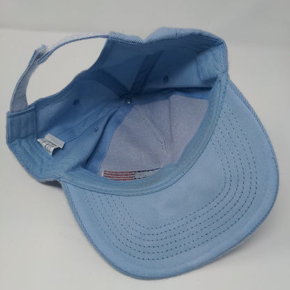 American Flag Strapback Hat Blue OSFA Adjustable Embroidered Patriotic Polyester