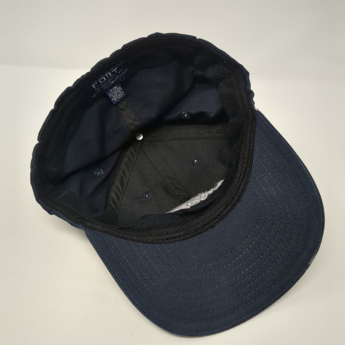 Jetsource Fitted Hat Blue S/M Embroidered Port Authority Solid 6 Panel