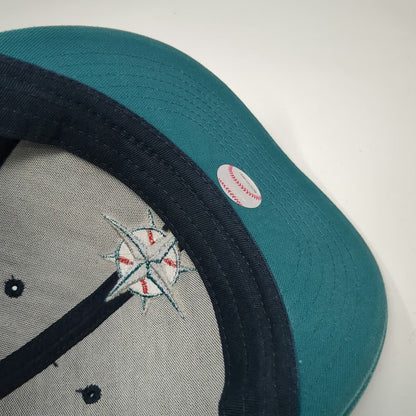 Seattle Mariners MLB Braksissen Snapback Hat Blue Green One Size Vizzy Seltzer