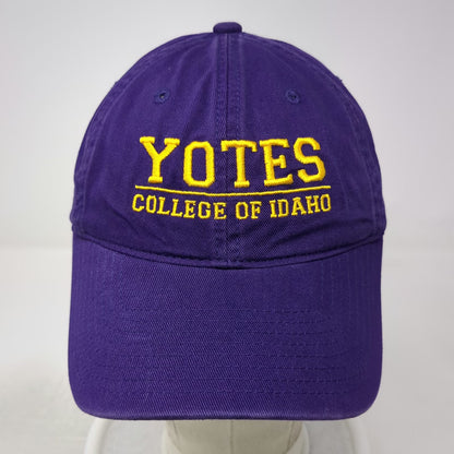 Legacy College of Idaho Yotes Purple Cap One Size Embroidered Slideback Cotton