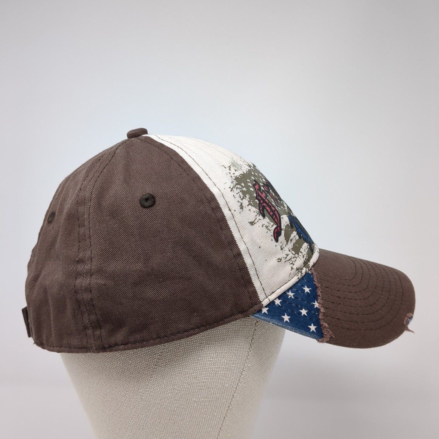 Freedom To Hunt Legendary Strapback Hat Brown OSFM Outdoor Cap 6 Panel