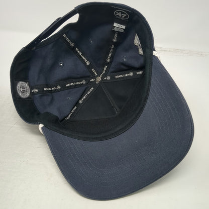 '47 Connecticut UConn Huskies NCAA 5 Panel Gray One Size Rope Snapback Hat Logo