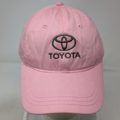 Toyota Baseball Cap Pink One Size Strapback Embroidered Logo Hat Cotton Car