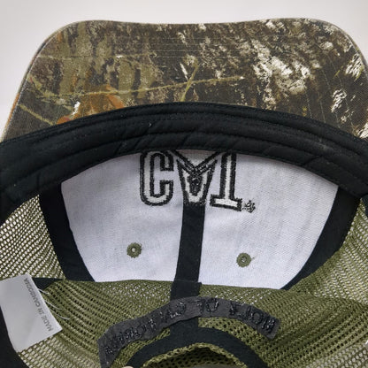 CAT Trucker Hat Green One Size Camo Mesh Snapback Built Of California Workwear