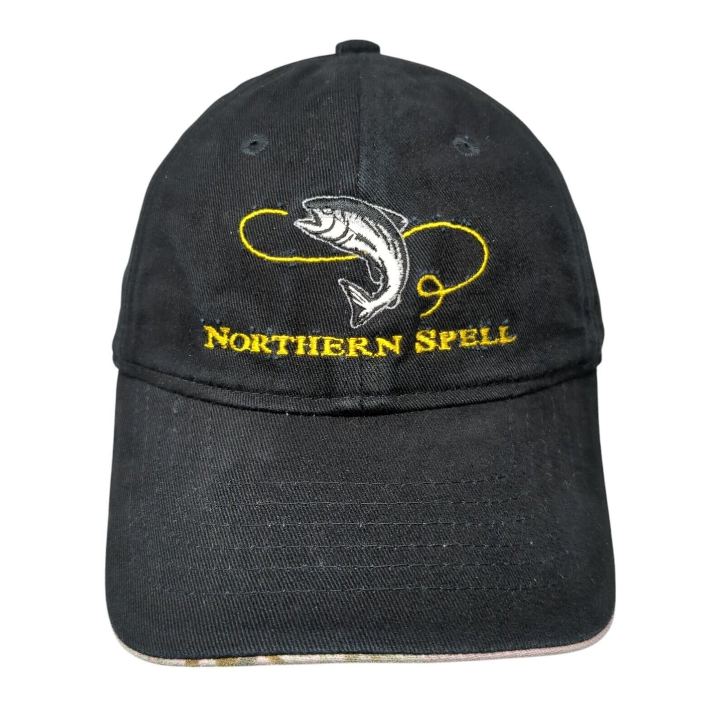 Northern Spell Fish Strapback Hat Black One Size Realtree Outdoor