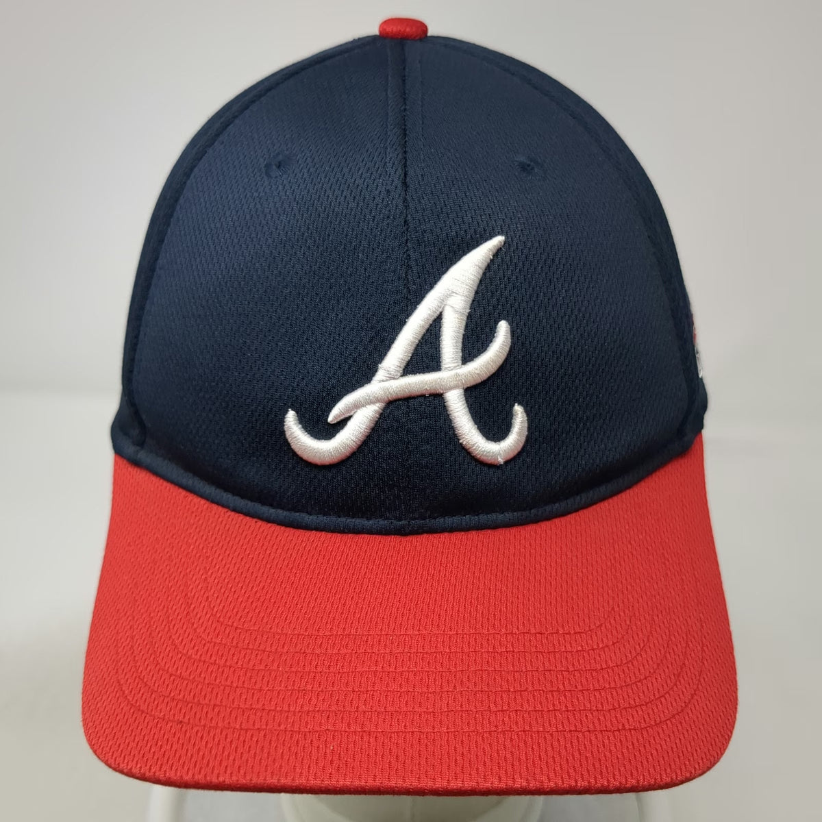 Atlanta Braves MLB OC Sports Baseball Cap Blue Red White OSFM Hat Curved Brim