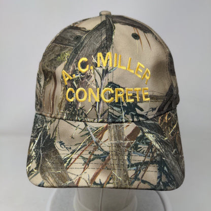 A.C. Miller Concrete Strapback Hat Camouflage One Size Adjustable Embroidered