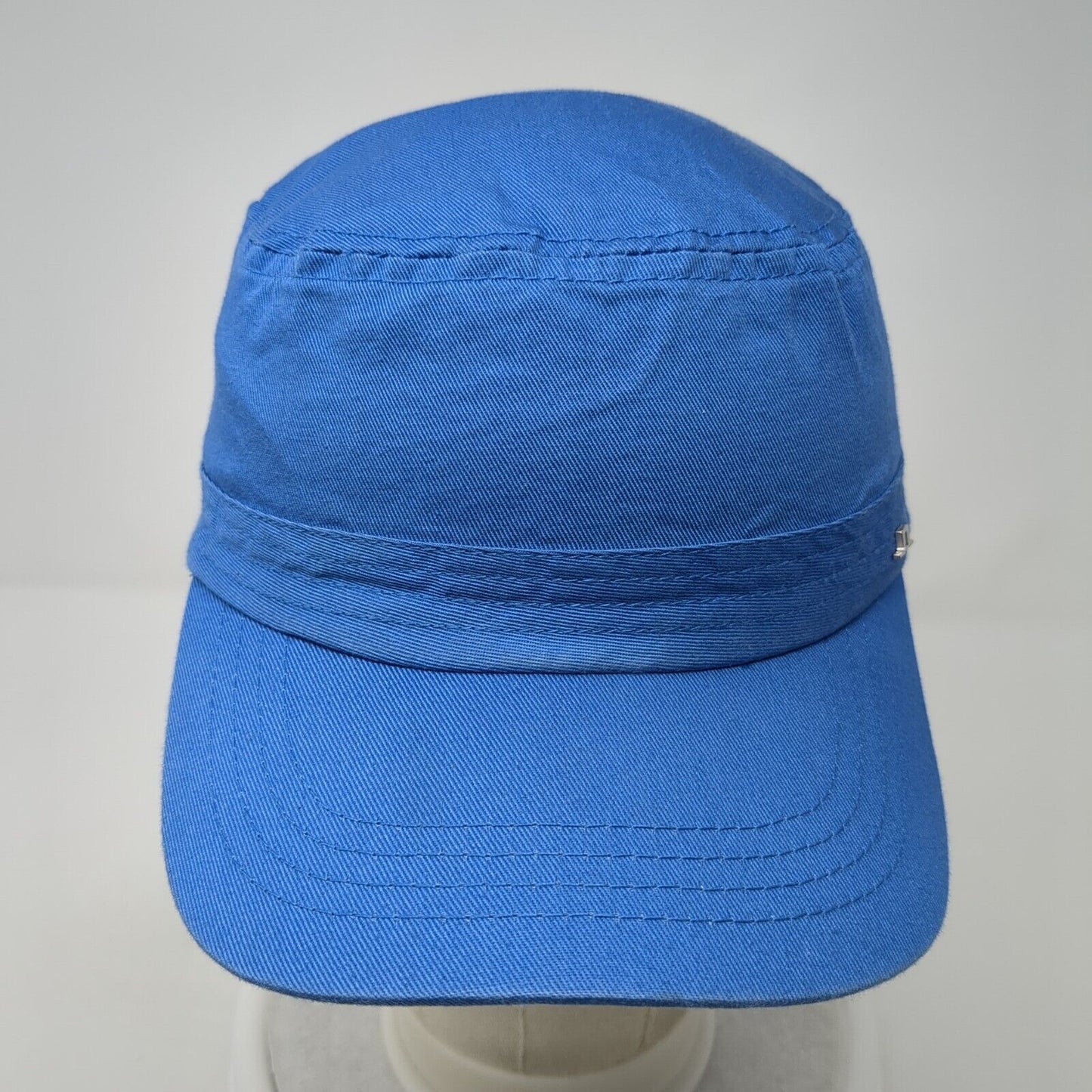 J. Linderberg Cadet Army Cap Blue Medium Lightweight Emblem Blank Cotton