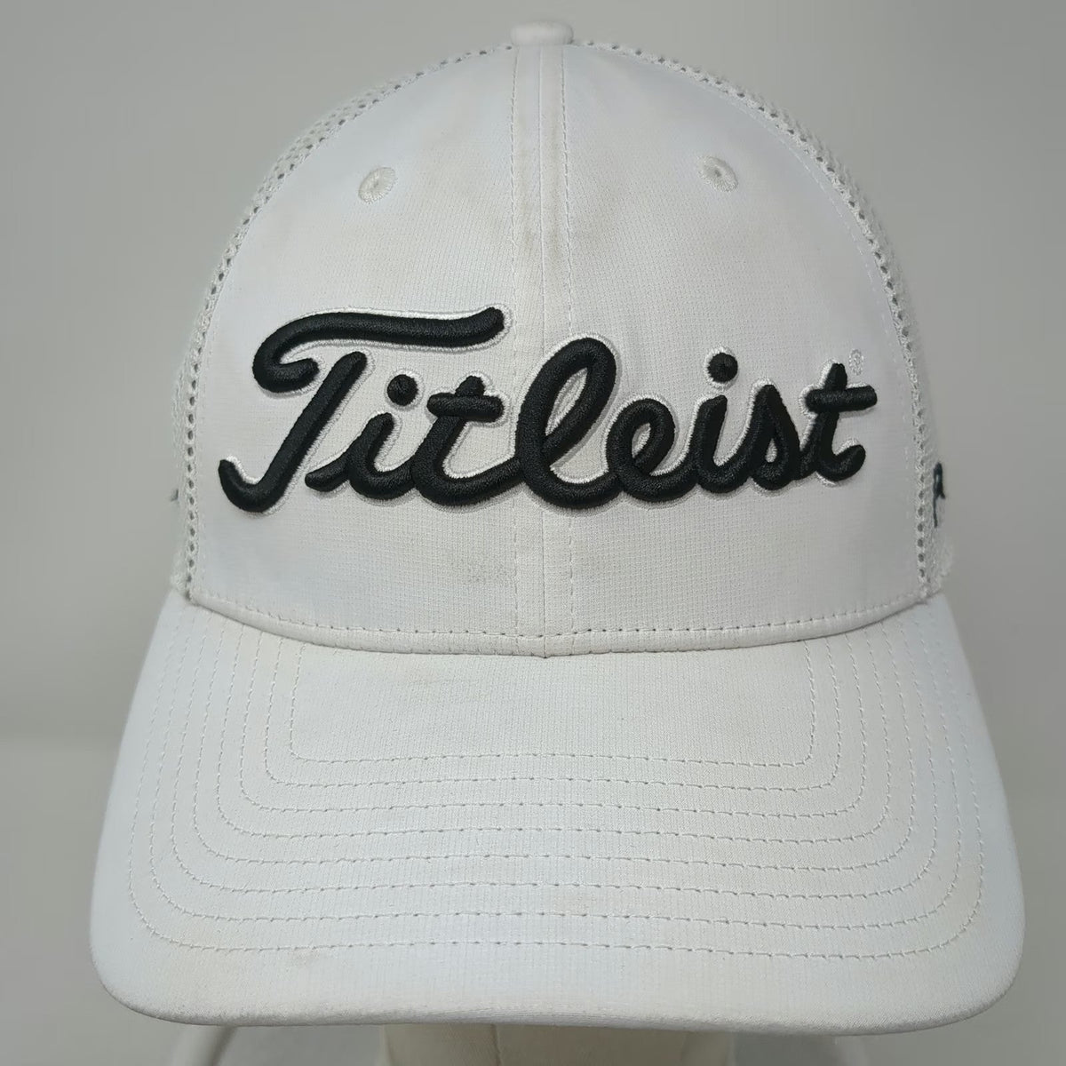 Titleist Trucker Hat White One Size Mesh Snapback Pro V1 FJ Logo Golf Headwear