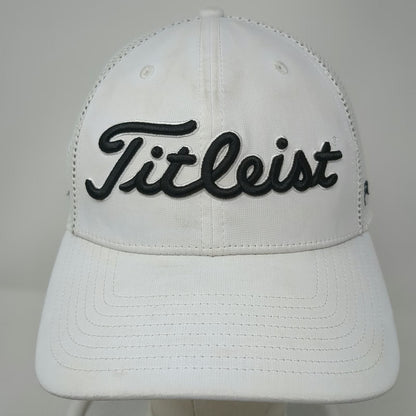 Titleist Trucker Hat White One Size Mesh Snapback Pro V1 FJ Logo Golf Headwear