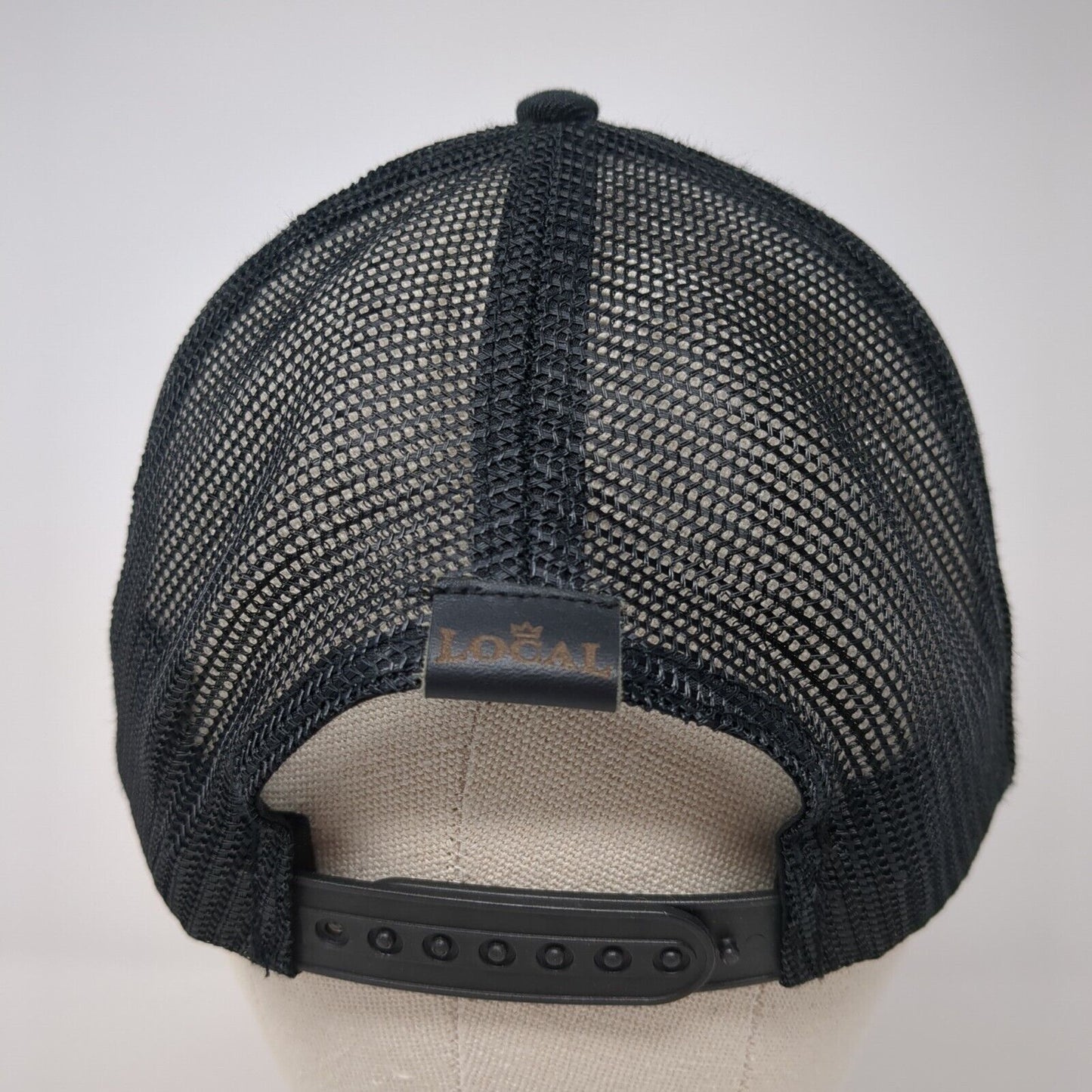 76 Snapback Trucker Hat Black One Size Mesh Back Embroidered Local