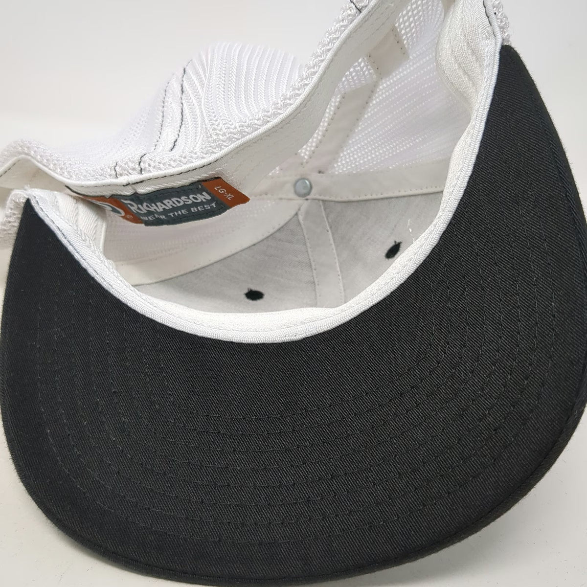 Richardson Baseball Cap Black XL Paulin Farms Corn Logo Mesh Back Hat Stretch