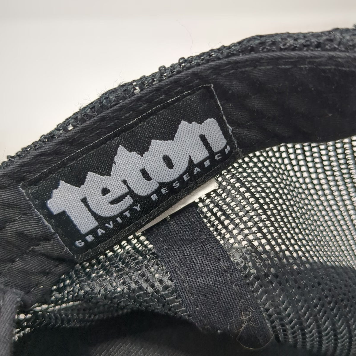 Teton Gravity Research Trucker Hat Black One Size Flat Brim Snapback Mesh Patch