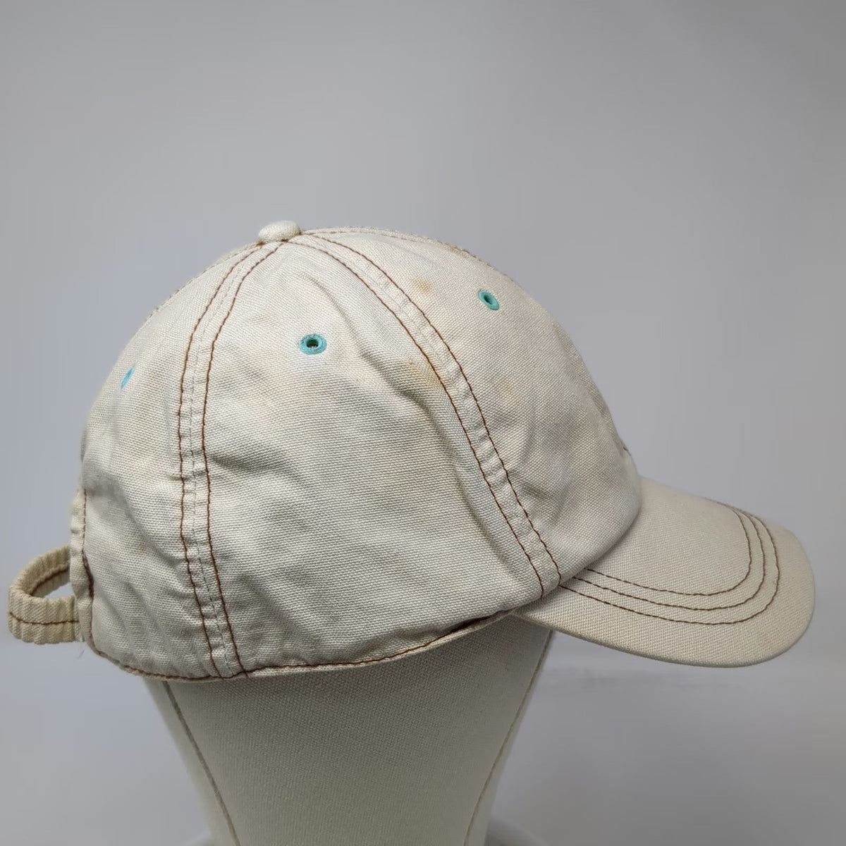 Gap Baseball Cap Beige L Contrast Stitching Elastic Back Cotton Hat
