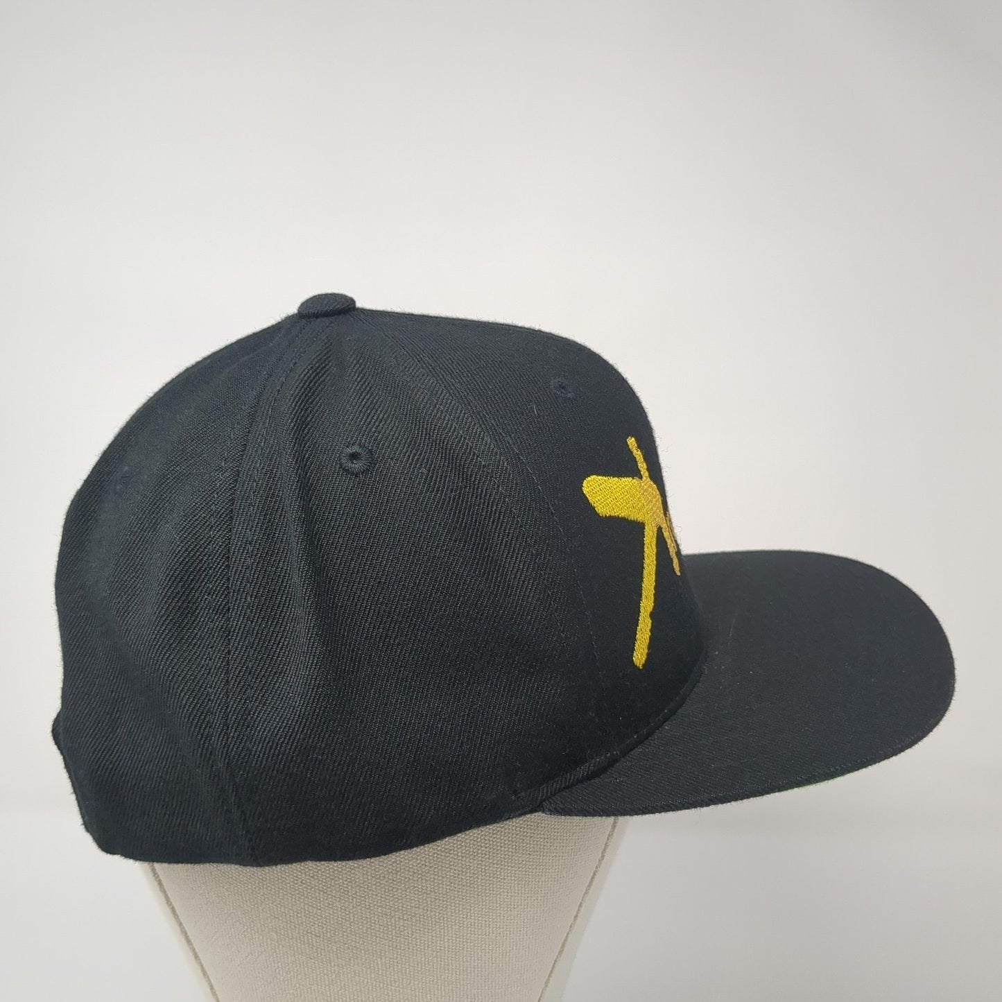 Krooked Reez Snapback Hat Black One Size Adjustable Embroidered Classics Yupoong