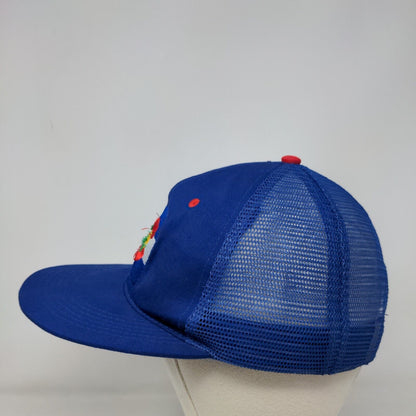 Flag of Colorado Snapback Mesh Back Trucker Hat Blue One Size Embroidered
