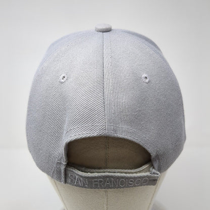 SF San Francisco Strapback Hat Gray One Size Adjustable Embroidered Elite