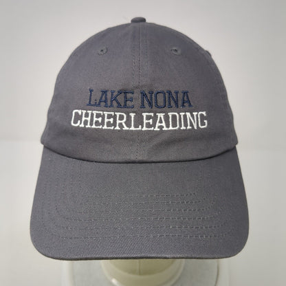 Lake Nona Cheerleading Slideback Hat Gray One Size Adjustable Embroidered BIG X