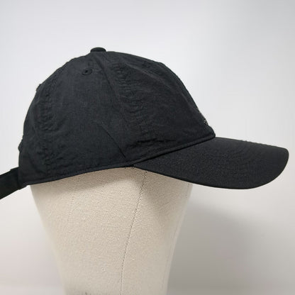 Adidas Baseball Cap Black One Size Slideback Nylon Three Stripe Logo Hat