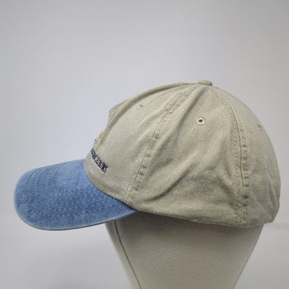 Basic Hat Baseball Cap Beige Blue One Size Advanced Communications Embroidered