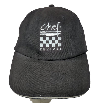 Chef Revival Men's Slideback Hat Black Adjustable Embroidered Logo