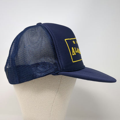 Trucker Hat Blue One Size Alaska State Flag Big Dipper Stars Mesh Foam Snapback