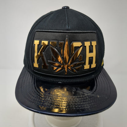 Kush Marijuana Snapback Hat Black One Size Adjustable Embroidered 4350 District