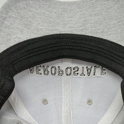 Aeropostale Baseball Cap Gray M Arched Logo Jersey Stretch Fit Embroidery hat