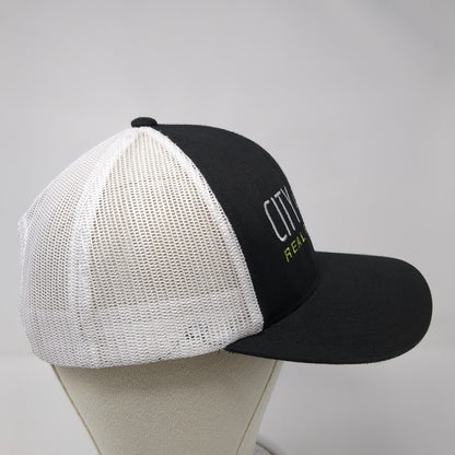 City of Trees Real Estate Snapback Trucker Hat Black One Size Mesh Back