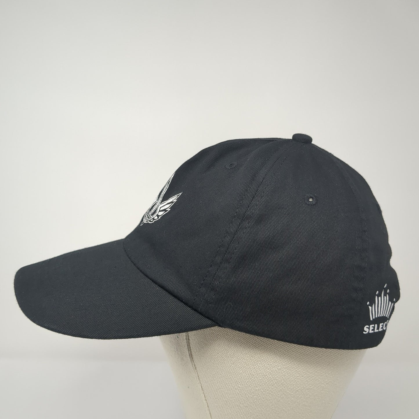 Select Strapback Hat Black One Size Adjustable Solid Outdoor Hit Wear