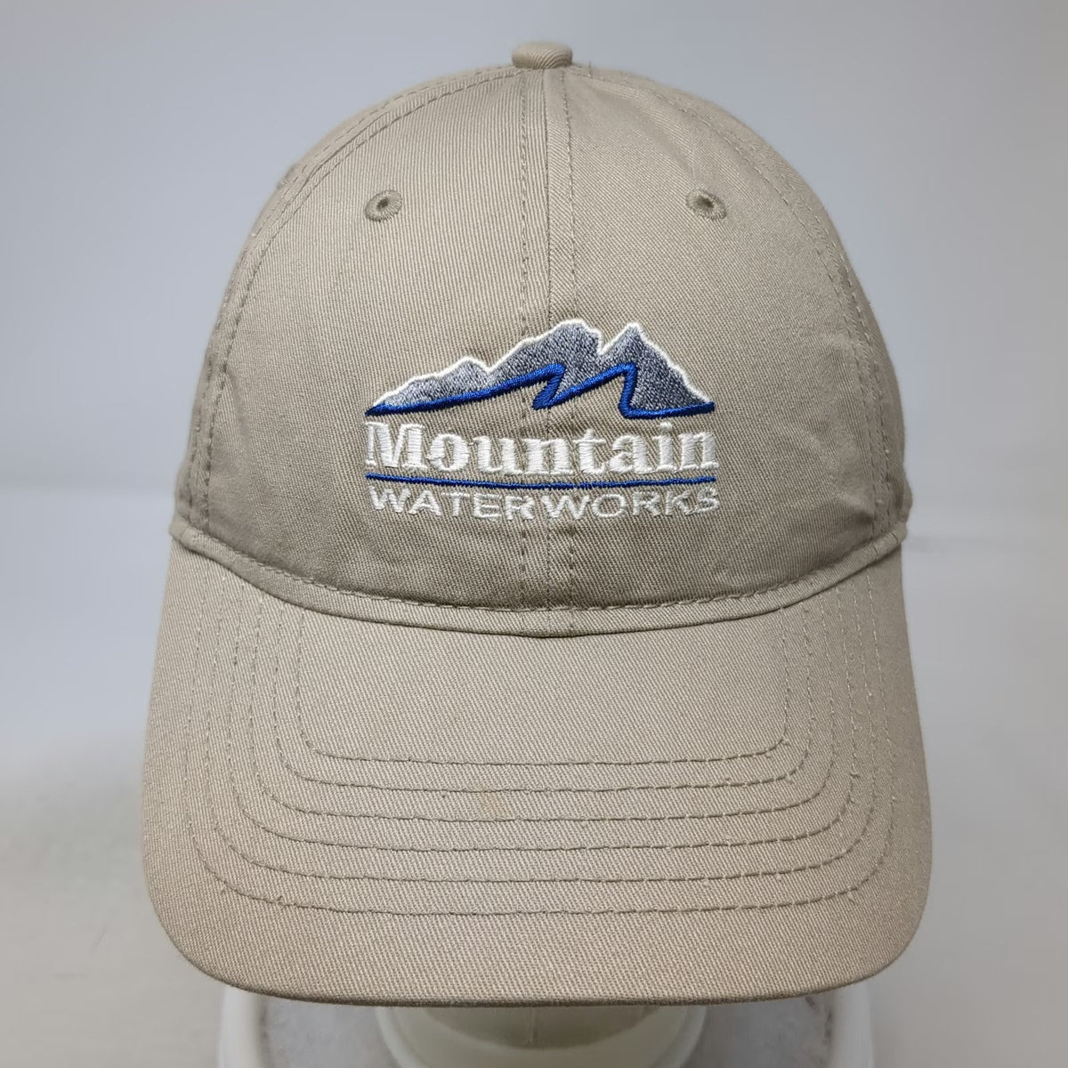 Ouray Mountain Waterworks Embroidered Beige Baseball Cap One Size Strapback Hat