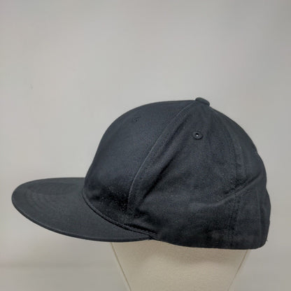 KB Ethos Snapback Hat Black One Size Adjustable Vented Holes 6 Panel Blank