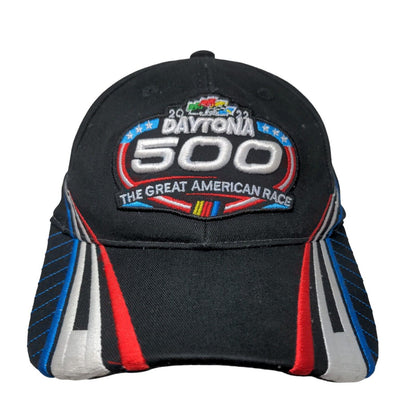 NASCAR Men's Strapback Hat Black Datytona 500 2022 Embroidered Logo