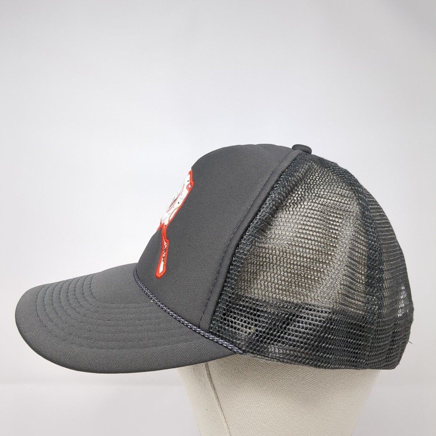 Otto Snapback Trucker Hat Gray One Size Adjustable Embroidered Mesh Back Rope