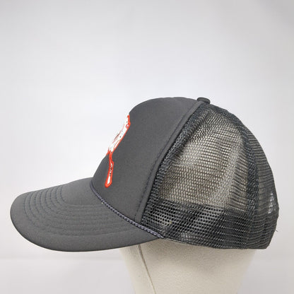 Otto Snapback Trucker Hat Gray One Size Adjustable Embroidered Mesh Back Rope